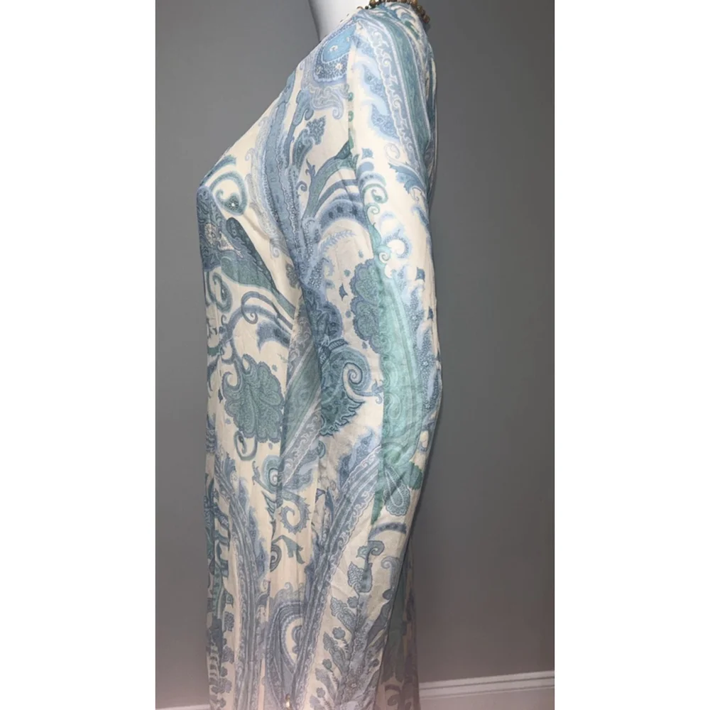 Zimmermann Illuminate Turquoise Paisley Long Sleeve Maxi Dress Size 8 (2) - Picture 15 of 16